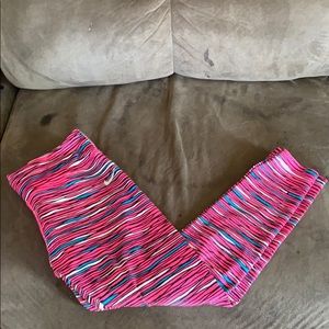 Pink and Blue Nike Leggings